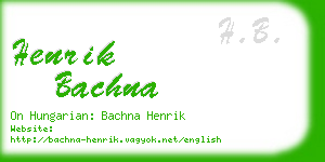 henrik bachna business card